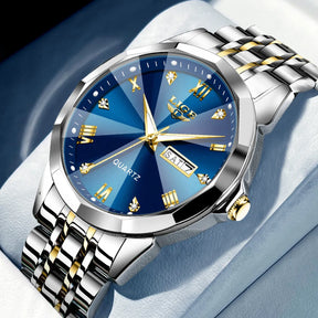 Reloj Pulsera Hombre Fecha Luminiscente Acero Inoxidable